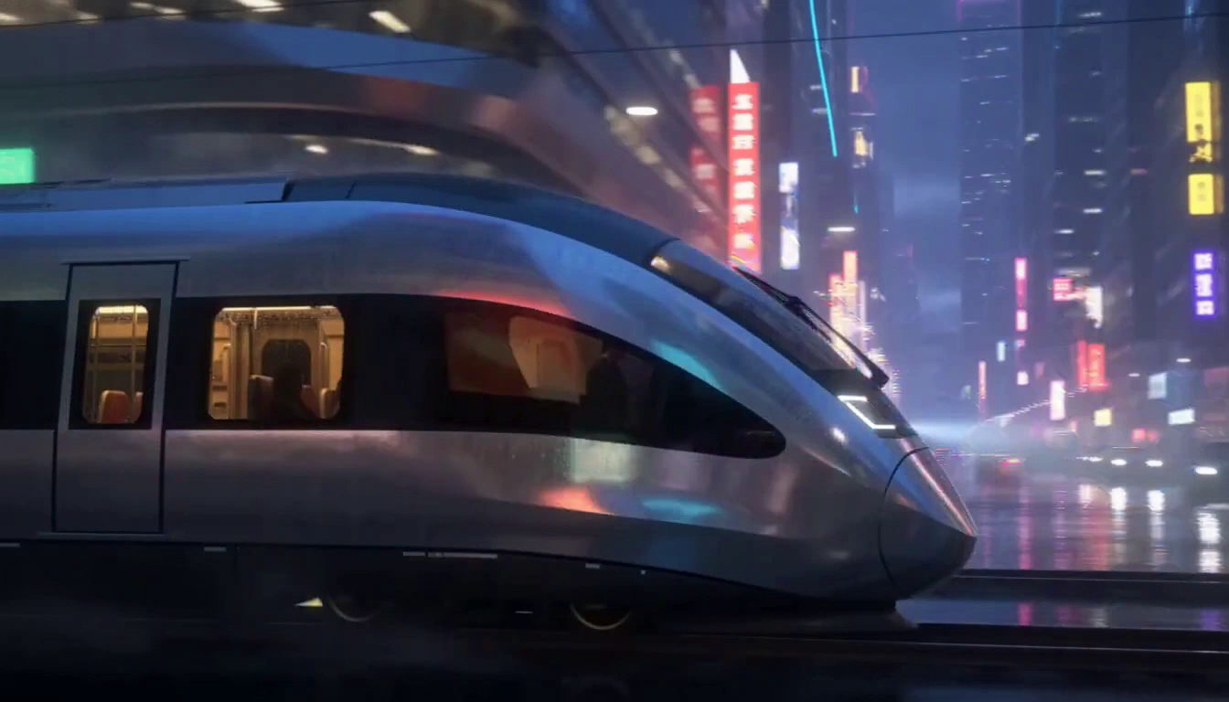 First frame used to guide the train video